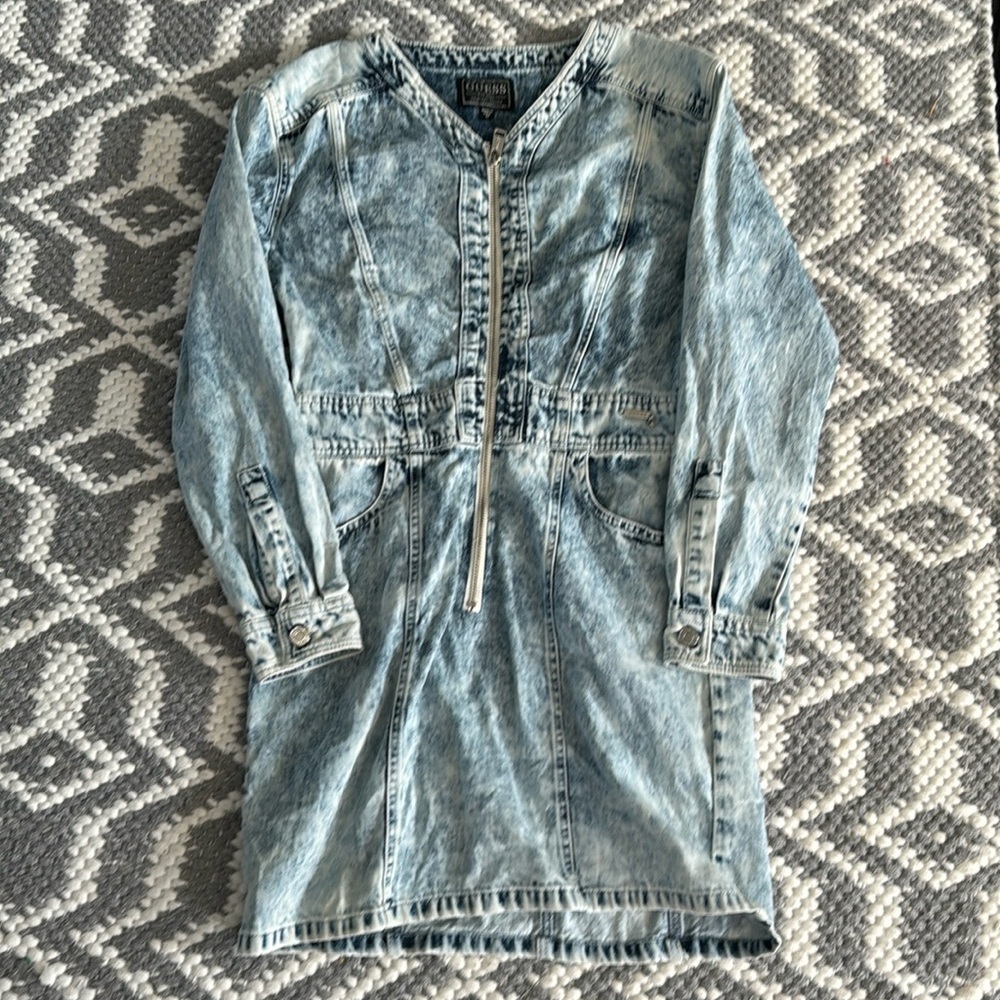 🍍VINTAGE GUESS STONE WASHED ONE PIECE SKIRT🍍pit to pit 16”🍍length 30”🍍sz 12